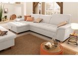 Ecksofa HOME AFFAIRE "Lyla fester Sitzkomfort, bequeme Armlehnen, Breite 279cm, L-Form", beige (natur), B:279cm H:81cm T:170cm, Sofas, Ecksofa, mit Recamiere, wahlweise mit Rückenfunktion und zusätzlich mit Bett