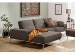 Ecksofa W.SCHILLIG "run, Designsofa, bequem, L-Form", braun (stone w82), B:299cm H:88cm T:178cm, Longlife Xtra-Leder Z73: Naturwalkleder der Luxusklasse aus den erlesensten Rohhäuten. Hautstärke 1, 1 – 1, 3 mm;ROHLEDER Jacquard-Flachgewebe Q2 W60 (63% Polyester, 37% Polyacryl);ROHLEDER Chenille-Flachgewebe Q2 W77 (68% Polyacryl, 32% Polyester);Stoff S37 (100% Polyester), Sofas, Ecksofa, mit elegan