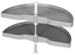 Unterschrank OPTIFIT, grau, B:85cm H:6cm T:47cm, Schränke, Unterschrank, 1/2 Karussellböden für Eckunterschränke