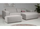 Ecksofa INOSIGN "Koa,228cm, L-Form, Modulsofa, Webstoff, Cord, Struktur, Chenille", grau (warm grau), B:228cm H:88cm T:159cm, 62% Polypropylen, 32% Polyester, Sofas, Ecksofa, Designsofa, Set, Hocker inklusive, weicher Lounge-Sitzkomfort