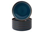 Suppenteller "Suppenteller Crafted ø 21,9 cm 6er Set", blau (denim), L:21,9cm, LIKE. BY VILLEROY & BOCH, Speiseteller, Suppenteller