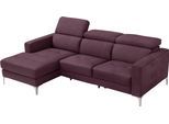 Ecksofa EGOITALIANO "Matt, erstklassiger Sitzkomfort, aufwendige Detailverarbeitung, L-Form", lila (plum), B:247cm H:100cm, Sofas, Ecksofa, mit verstellbaren Kopfteilen zum Relaxen
