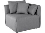 Sofa-Eckelement OTTO HOME "Nöre", grau (hellgrau), B:90cm H:86cm T:90cm, Samtoptik (100% Polyester);Struktur (100% Polypropylene);Luxus-Microfaser Lederoptik (100% Polyester);Struktur fein (100% Polyester);Webstoff (100% Polyester);Baumwoll-/Leinenmix (60% Baumwoll, 40% Leinen), Polsterelemente, Sofa-Eckelement, Modul - zum Zusammenstellen; in vielen Bezugsqualitäten und Farben