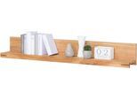 Wandregal HOME AFFAIRE, braun, B:137cm H:20cm T:19,5cm, Furnier, Massivholz, Regale, Wandregal, Wandregal Breite 138cm, Wandboard, teilmassiv Eiche, modern