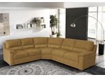 Ecksofa EGOITALIANO "Doris, modernes Designerecksofa in hochwertigen Microfaserqualitäten", gelb, B:266cm H:90cm T:246cm, Luxus-Micofaser CASHMERE in Lederoptik (100% Polyester) ist ein neues technisches Gewebe mit einem visuellen und taktilen Aspekt, der dem Nubuk sehr nahe kommt, mit innovativen Eigenschaften. Seine außerordentliche Weichheit kommt von einem exklusiven Produktionsprozess, der Un
