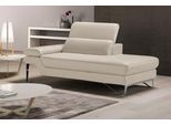 Ottomane EGOITALIANO "Princess, elegantes Designsofa mit erstklassigem Sitzkomfort", weiß (paper), B:177cm H:95cm T:108cm, Leder »BULL« (echtes Rindsleder). Geschliffenes, pigmentiertes und behandeltes Rindsleder mit einer Dicke von 1, 3-1, 5 mm. Dieses Leder zeigt eine ziemlich weiche Hand mit einem halb undurchsichtigen Aussehen. Es handelt sich um ein geschütztes Leder. Eine leichte Deckschicht