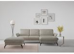 Ecksofa SIT & MORE "Fashion L-Form", grau (hellgrau), B:253cm H:84cm T:165cm, Sofas, Ecksofa, wahlweise mit Kopfteilverstellung und Vorziehsitz, motorisch