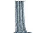 Vorhang WECKBRODT "Jasper" Gr. 1, blau (petrol), B:140cm H:245cm, Jacquard, Polyester, Gardinen, Vorhang, Jacquard, Ösen, toller 3D-Effekt, blickdicht, Gardine, Store