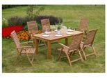 Garten-Essgruppe MERXX "Paraiba", braun, Sitzmöbel-Sets, Garten-Essgruppe