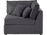 Sofa-Eckelement OTTO HOME "Florid", schwarz, B:99cm H:75cm T:100cm, Baumwollmix (60% Baumwolle/40% Leinen);Struktur fein (100% Polyester);Samtoptik (100% Polyester);Samtvelours (100% Polyester);Struktur (100% Polyester);Struktur recycelt (100% recyceltes Polyester), Polsterelemente, Sofa-Eckelement, Teil eines Modulsofas, fester Sitzkomfort, auch in Cord
