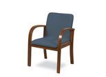 Esszimmersessel HOME AFFAIRE "LINA707 Esszimmerstuhl", blau (nuss, jeans), B:60cm H:85cm T:50cm, 100% Polyester, Sessel, Esszimmersessel, Fleckenabweisendes Gewebe, Massivholz Gestell dampfgebogen