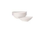 Schale VILLEROY & BOCH "Schalen New Cottage Basic 15 x 13 cm 6er Set weiß", weiß, Schüsseln, Schale
