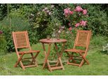 Garten-Essgruppe MERXX "»Cordoba«", beige (natur, natur, natur), Massivholz, Sitzmöbel-Sets, Garten-Essgruppe, Tisch klappbar: Øx H: 65x75 cm