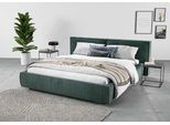 Polsterbett HOME AFFAIRE "Adrina mit Biesenoptik, Feincord und Luxus-Microfaser", grün, B:222cm H:91cm L:250cm, 95% Polyester;5% Nylon, Betten, Polsterbett, bis 280kg, auch in Überlänge 220 cm, 4 Breiten bis 200cm