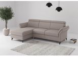 Ecksofa SIT & MORE "Glendale, L-Form", taupe, B:253cm H:84cm T:166cm, 95% Polyester, 5% Polyamid, Sofas, Ecksofa, inkl. Kopfteilverstellung,wahlweise mit Vorziehsitz und Bettkasten
