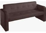 Sitzbank EXXPO - SOFA FASHION "Barista Küchensofa, kompakte Stellmaße, Sitzhöhe 49cm", braun, B:182cm H:82cm T:68cm, Carabu (50%Polyester, 35%Polyacryl, 15%Polyamid), Sitzbänke, Sitzbank, mit Rückenlehne