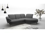 Ecksofa SIT & MORE "Dance, L-Form, inkl. Sitztiefenverstellung", grau (dunkelgrau), B:313cm H:91cm T:208cm, 95%Polyester 5%Polyamid, Sofas, Ecksofa, inkl. Click&Seat, optional mit Kopfteilverstellung