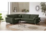 Ecksofa DOMO COLLECTION "FRANZI zeitlos und elegant, moderne Sitzheftung, L-Form", grün, B:267cm H:81cm T:214cm, Sofas, Ecksofa, wahlweise mit Kopfteilverstellung (dann Breite: 275 cm)