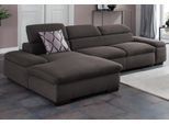 Ecksofa HOME AFFAIRE "Alberto L-Form", grau (anthrazit), B:286cm H:73cm T:174cm, 100% Polyester;Luxus-Microfaser ALTARA NUBUCK (100% Polyester);Luxus-Microfaser weich (90% Polyester, 10% Polyamid);Microfaser Antiklederoptik, Sofas, Ecksofa, mit Kopfteilverstellung, wahlweise mit Bettfunktion