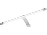 LED Spiegelleuchte SAPHIR "Quickset TwinLED-Aufsatzleuchte für Spiegel o Spiegelschrank in Silber", silber (silberfarben), B:40cm H:4cm T:9,5cm, Leuchten, LED Spiegelleuchte, Badlampe 40 cm breit, Kaltweiß und Warmweiß, Aluminium, 330LM, 4,7W