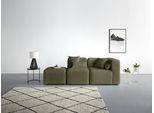 3-Sitzer HOME AFFAIRE "Sundstrup", grün, B:233cm H:76,5cm T:93cm, 93% Polyester, 6% Acryl, 1% Baumwolle, Sofas, 3-Sitzer, Modulserie, individuelle Zusammenstellung