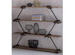 Regal INOSIGN, braun (tobacco, schwarz), B:134cm H:120cm T:30cm, Regale, Regal
