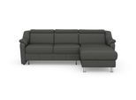 Ecksofa SIT & MORE "Freetown L-Form", grau (graphite), B:257cm H:84cm T:166cm, Sofas, Ecksofa, inklusive Kopfteilverstellung und komfortablem Federkern