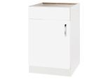 Spülenschrank WIHO KÜCHEN "Flexi", weiß (front: weiß glanz, korpus: weiß), B:50cm H:82cm T:57cm, Schränke, Spülenschrank, Breite 50 cm