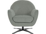 Drehsessel HOME AFFAIRE "Stavre, Loungesessel mit Drehfunktion", grau (grau pinstripe), B:83cm H:85cm T:80cm, 100% Polyester, Sessel, Drehsessel, in moderner Optik, mit elegantem Drehfuß