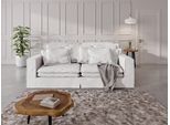 4-Sitzer HOME AFFAIRE "ALISSAS mit vielen Kissen, Biesen an den Kissen", beige (creme), B:240cm H:94cm T:146cm, 92% Polyester, 8% Nylon, Sofas, 4-Sitzer, Hussenoptik, mit kleinen Taschen an der Seite zum Verstauen