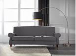 3-Sitzer HOME AFFAIRE "Rennes", grau (anthrazit uni), B:200cm H:90cm T:93cm, Samtoptik ( 100% Polyester);Baumwollmix (50% Baumwolle, 50% Polyester), Sofas, 3-Sitzer, in Samtoptik oder Baumwoll-Mix