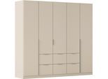 Drehtürenschrank OTTO HOME "Kleiderschrank Schrank Garderobe AGORDO mit Dekor- oder Hochglanzfront", beige (beige (champagner)), B:226cm H:229cm T:54cm, Holzwerkstoff, Schränke, Drehtürenschrank, mit Außenschubkästen, in 7 Breiten und 2 Höhen MADE IN GERMANY