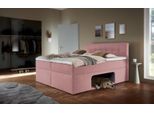 Boxbett HOME AFFAIRE "Carolin", rosa, B:162cm L:210cm, Komplettbetten, Boxbett, mit Nische inkl. gepolsterter Unterlage für Haustiere