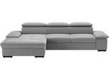 Ecksofa SIT & MORE "Alcudia L-Form", grau, B:286cm H:73cm T:174cm, 100% Polyester, Sofas, Ecksofa, wahlweise mit Bettfunktion