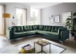 Wohnlandschaft TRENDS BY HG "Landau U-Form", grün, B:265cm H:75cm T:264cm, Sofas, Wohnlandschaft, in Cord-Stoff mit Metallfuß
