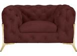 Chesterfield-Sessel HOME AFFAIRE "Amaury Sessel", rosa (rose), B:125cm H:75cm T:97cm, Struktur (100% Polyester9;Samtoptik (100% Polyester), Sessel, Chesterfield-Sessel, aufwändige Knopfheftung, moderne Chesterfield Optik, Fußfarbe wählbar