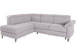 Ecksofa SIT & MORE "Arngast L-Form", silber, B:245cm H:84cm T:194cm, Sofas, Ecksofa, inklusive Kopfteilverstellung und Federkern