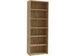Aktenregal FORTE "Goldsboro", braun (artisan eiche), B:84,5cm H:226,5cm T:41,5cm, Holzwerkstoff, Regale, Aktenregal, mit 6 offenen Fächern, unterschiedliche Breiten, Höhe 226,5 cm