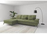 Ecksofa SIT & MORE "Amica, L-Form, inkl. Sitztiefenverstellung & Armteilverstellung", grün (hellgrün), B:279cm H:90cm T:185cm, 100% Polyester, Sofas, Ecksofa, wahlweise mit Bettfunktion, Bettkasten und Kopfteilverstellung