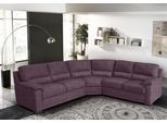 Ecksofa EGOITALIANO "Doris, modernes Designerecksofa in hochwertigen Microfaserqualitäten", lila (plum), B:266cm H:90cm T:246cm, Luxus-Mikrofaser BLUSH (100% Polyester) ist ein innovatives Mikrofasergewebe mit wasser- und fleckenabweisenden Eigenschaften. Sie verhindert das Eindringen von Flüssigkeiten und Ölen in das Textilgewebe. Mit einer neutralen Seifenlösung können Flecken von Kaffee, Tee, W