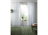Gardine OTTO HOME "Sirii", weiß (grün), B:140cm H:225cm, Polyester, Polyester, Gardinen, Gardine, Halbtransparent, angenehme Haptik, mit Querstreifen, modern