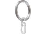 Gardinenring GARESA "Ring mit Haken" Gr. 1, silber (silberfarben, aluminiumfarben), Ø:20cm, Aluminium, Gardinenbefestigungen, Gardinenring, für Durchmesser bis 20mm, Aluminium, einfache Montage