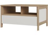 Couchtisch HOME AFFAIRE "Stranda, Beistelltisch, Wohnzimmertisch, Sofatisch, Tisch", weiß (weiß skandi eiche), B:80cm H:46cm T:60cm, Tische, Couchtisch, Schubkasten und Ablagefächer, in zwei Farben verfügbar