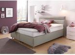 Boxspringbett, beige (struktustoff dunkelbeige), ohne LED-Beleuchtung, Liegefläche B/L: 180cm x 200cm, H3, Bonnell-Federkernmatratze, Bezug Unterbox und Kopfteil: Strukturstoff (77% Polyester und 23% Viskose);Bezug Obermatratze 100% Polyester, waschbar bis 60C, WESTFALIA SCHLAFKOMFORT, Komplettbetten, Boxspringbett, wahlweise mit LED-Beleuchtung