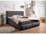 Boxbett OTTO HOME "Hartley inkl. Bettkasten und Topper, auch in Überlänge erhältlich", grau (anthrazit), B:192cm L:210cm, Komplettbetten, Boxbett, wahlweise mit Bonnell- oder TTFK-Matratze in H2, H3 o. H4 erhältlich