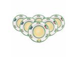 Schale VILLEROY & BOCH "Salatschalen French Garden Fleurence ø 20,5 cm 6er Set bunt", bunt, L:20,5cm, Schüsseln, Schale