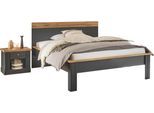 Schlafzimmer-Set OTTO HOME "Westminster", grau, B/H: 140cm x 200cm, Schlafzimmermöbel-Sets, Schlafzimmer-Set, Bett Breite Liegefläche 90 oder 140cm und 1 Nachtkommode