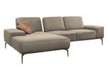 Ecksofa W.SCHILLIG "run, Designsofa mit tollem Sitzkomfort, bequem, L-Form", beige (ecru w82), B:279cm H:88cm T:178cm, Longlife Xtra-Leder Z73: Naturwalkleder der Luxusklasse aus den erlesensten Rohhäuten. Hautstärke 1, 1 – 1, 3 mm;ROHLEDER Jacquard-Flachgewebe Q2 W60 (63% Polyester, 37% Polyacryl);ROHLEDER Chenille-Flachgewebe Q2 W77 (68% Polyacryl, 32% Polyester);Stoff S37 (100% Polyester), Sofa