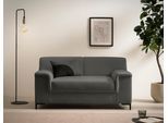 1,5-Sitzer HOME AFFAIRE "Jamie 2 B/T/H: 144/81/76 cm, auch in Cord", grau (dunkelgrau), B:144cm H:76cm T:81cm, 100% Polyester, Sofas, 1 5-Sitzer, zeitlos, modern, mit komfortablem Federkern