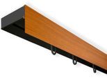 Gardinenschiene SN DECO GROUP "Vorhangschiene SH mit Blende" Gr. 6, schwarz (schwarz, kirschholzfarben), L:300cm T:4,7cm, Kunststoff, Gardinenstangen, Gardinenschiene